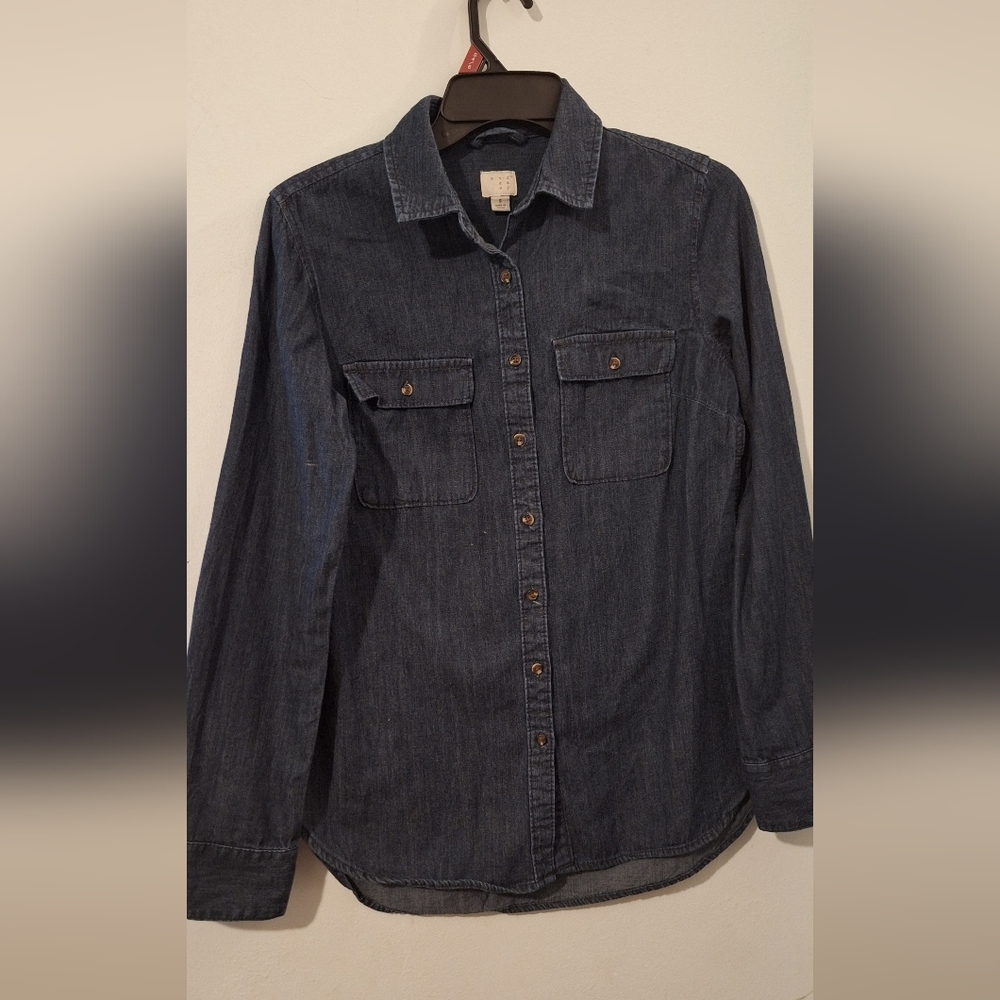 Denim Button-Up Shirt
